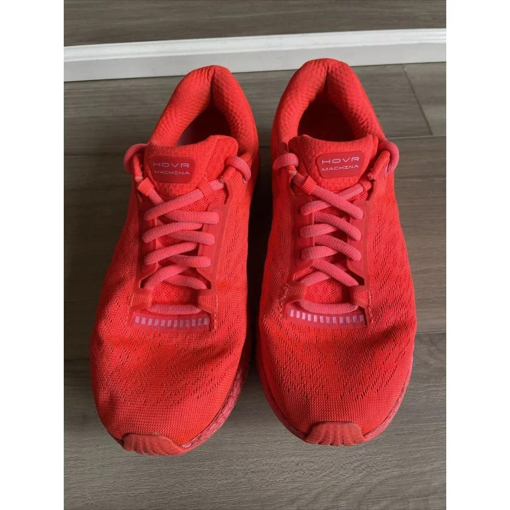 Under Armour Womens HOVR Machina 3021956-602 Red Running‎ Shoes Sneakers Size 6 - Picture 3 of 12